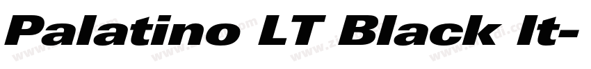 Palatino LT Black It字体转换